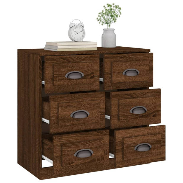 The Living Store Dressoir Classic Bruineiken - 70 x 35.5 x 67.5 cm - Duurzaam bewerkt hout