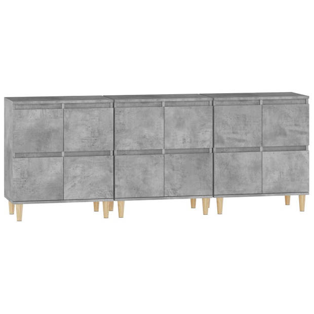 The Living Store Dressoir Betongrijs - Klassiek - Dressoirs - 60 x 35 x 70 cm - Voldoende opbergruimte