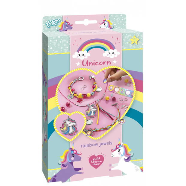 Totum sieraden maken Unicorn Rainbow Jewels meisjes 5-delig