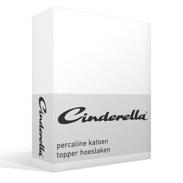 Cinderella Topper Hoeslaken Basic Percaline White-200 x 220 cm