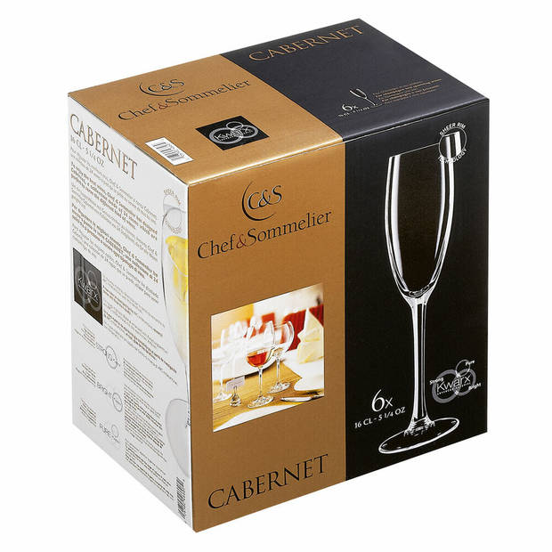 Chef & Sommelier Champagneglazen Cabernet - 160 ml - 6 stuks