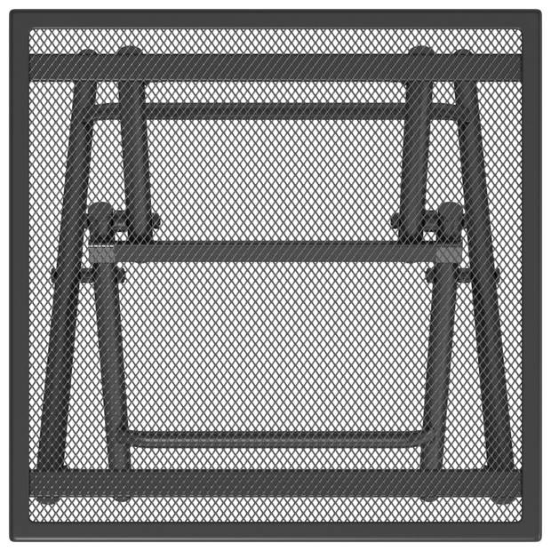 vidaXL Tuintafel 38x38x38 cm staalgaas antracietkleurig