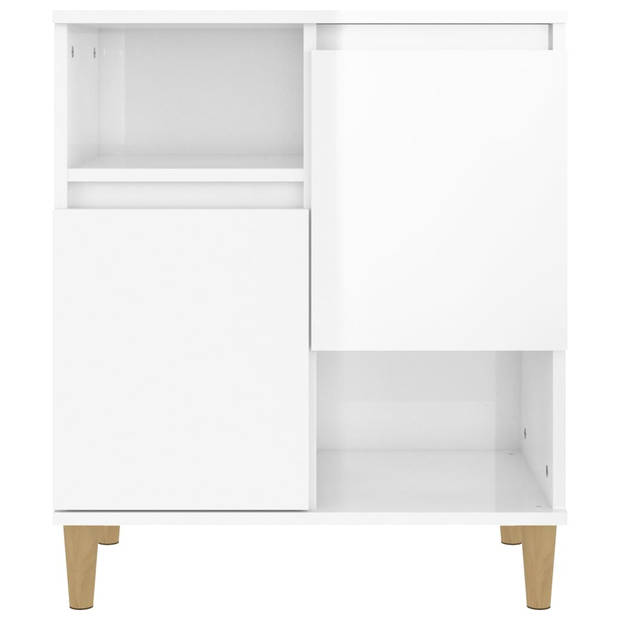 The Living Store Dressoir - Trendy - Meubel - 60 x 35 x 70 cm - Hoogglans wit