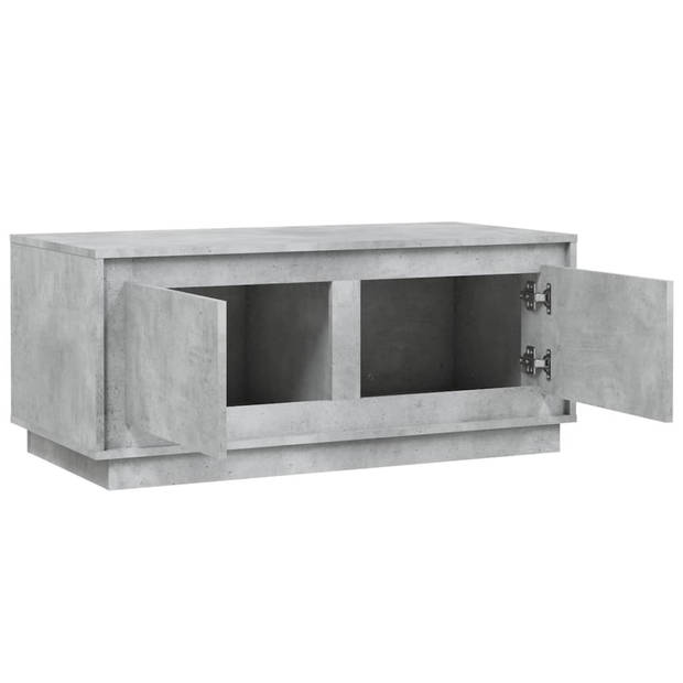vidaXL Salontafel 102x50x44 cm bewerkt hout betongrijs