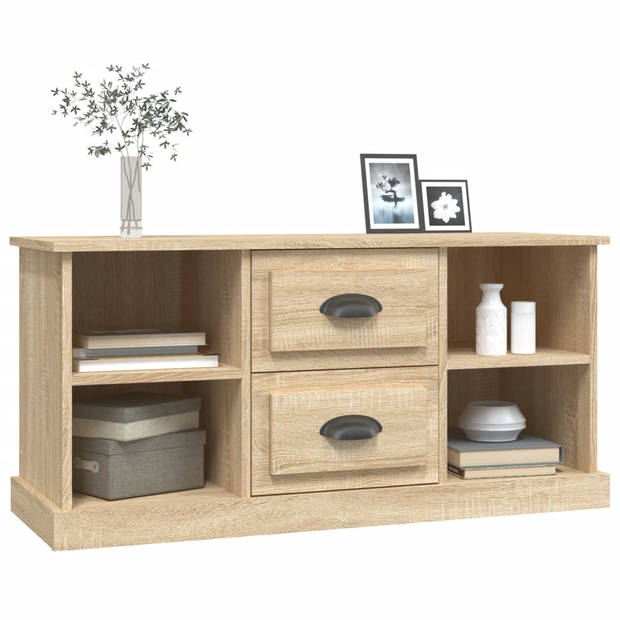 vidaXL Tv-meubel 99,5x35,5x48 cm bewerkt hout sonoma eikenkleurig