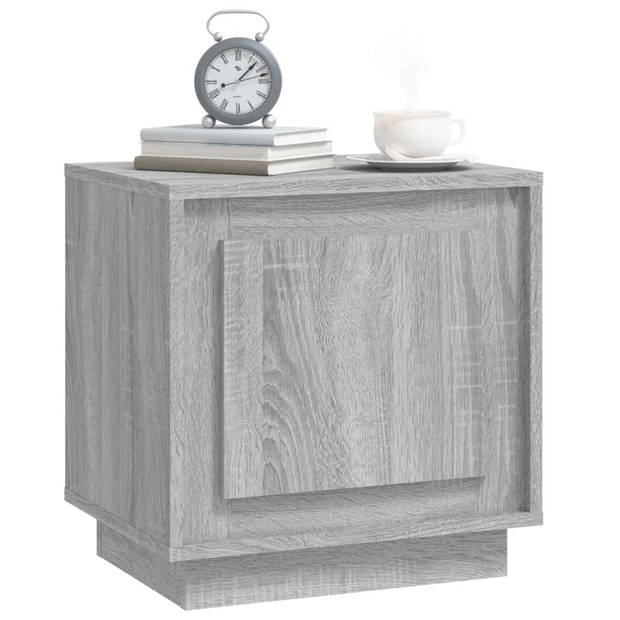 vidaXL Nachtkastjes 2 st 44x35x45 cm bewerkt hout grijs sonoma eiken