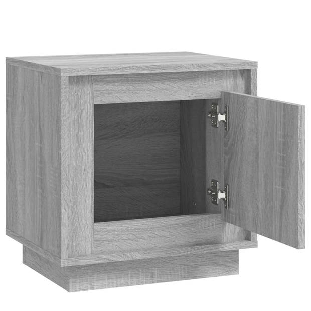 vidaXL Nachtkastjes 2 st 44x35x45 cm bewerkt hout grijs sonoma eiken