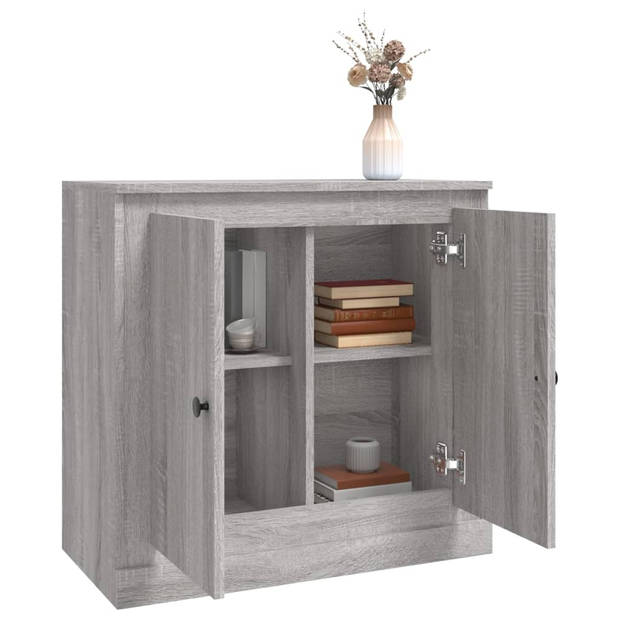 The Living Store Dressoir - Bijzetkast - 70 x 35.5 x 67.5 cm - Grijs Sonoma Eiken