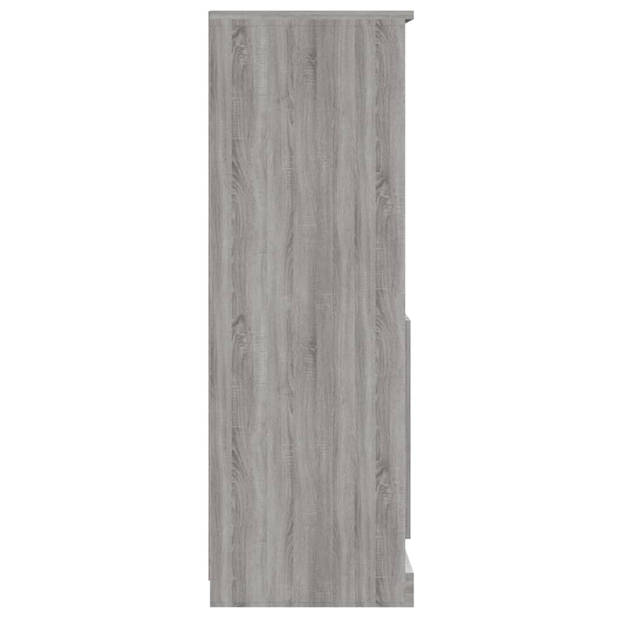 vidaXL Hoge kast 60x35,5x103,5 cm bewerkt hout grijs sonoma eikenkleur