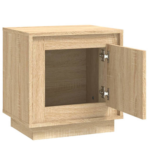 vidaXL Nachtkastjes 2 st 44x35x45 cm bewerkt hout sonoma eikenkleurig