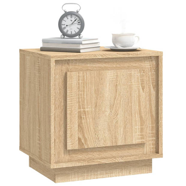 vidaXL Nachtkastje 44x35x45 cm bewerkt hout sonoma eikenkleurig