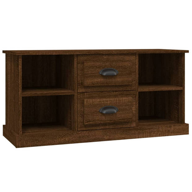 vidaXL Tv-meubel 99,5x35,5x48 cm bewerkt hout bruin eikenkleur