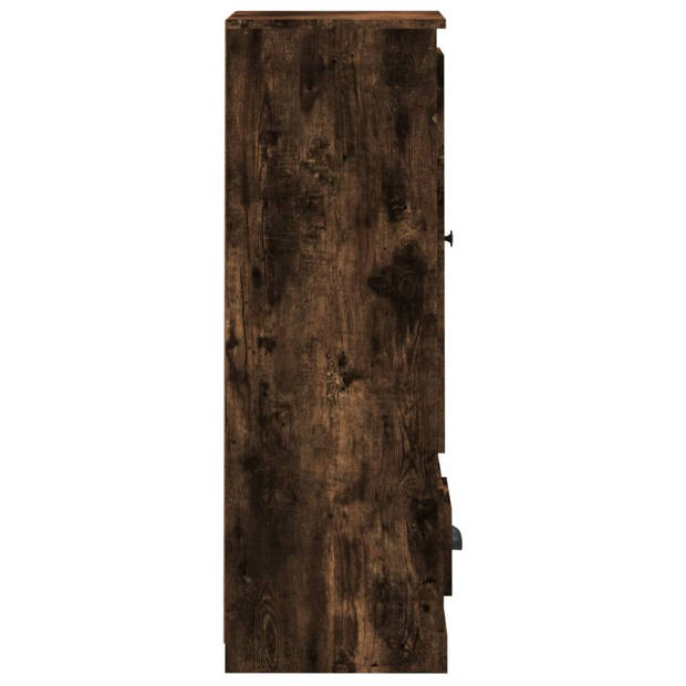 vidaXL Hoge kast 36x35,5x103,5 cm bewerkt hout gerookt eikenkleurig