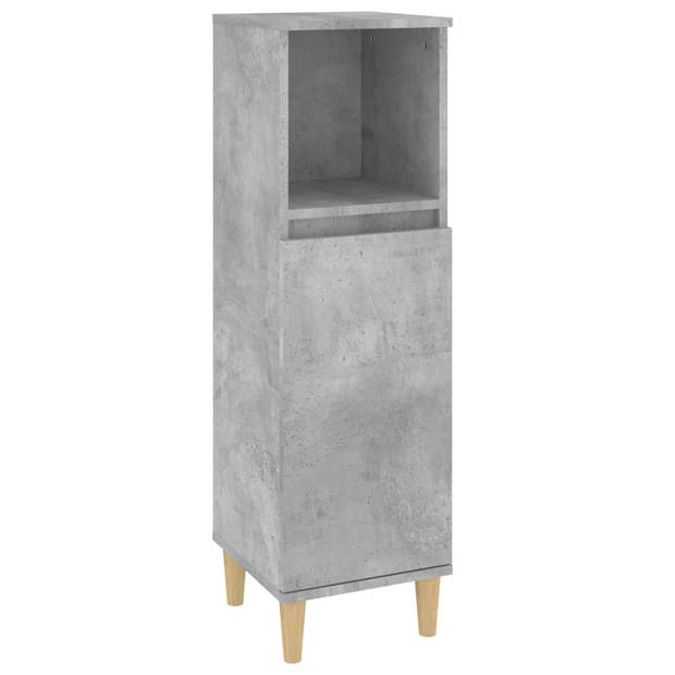 The Living Store Badkaastenset - Betongrijs - 65 x 33 x 60 cm (B x D x H) - Trendy ontwerp - Duurzaam materiaal