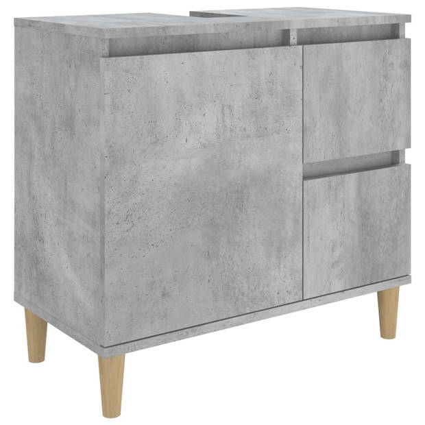 The Living Store Badkaastenset - Betongrijs - 65 x 33 x 60 cm (B x D x H) - Trendy ontwerp - Duurzaam materiaal