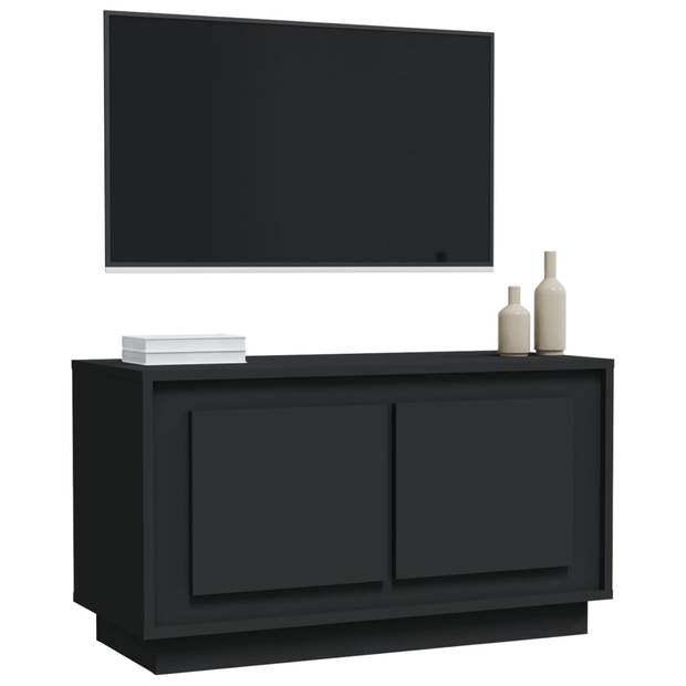 vidaXL Tv-meubel 80x35x45 cm bewerkt hout zwart