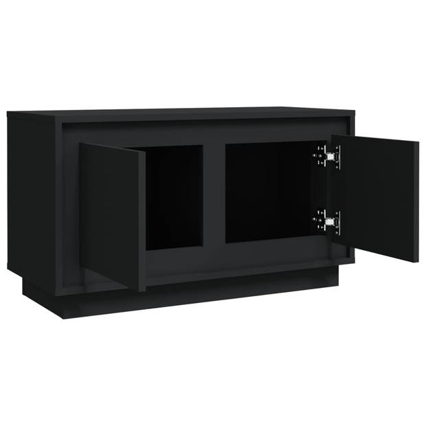 vidaXL Tv-meubel 80x35x45 cm bewerkt hout zwart