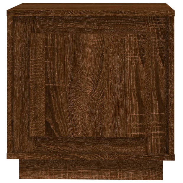 vidaXL Nachtkastjes 2 st 44x35x45 cm bewerkt hout bruin eikenkleur