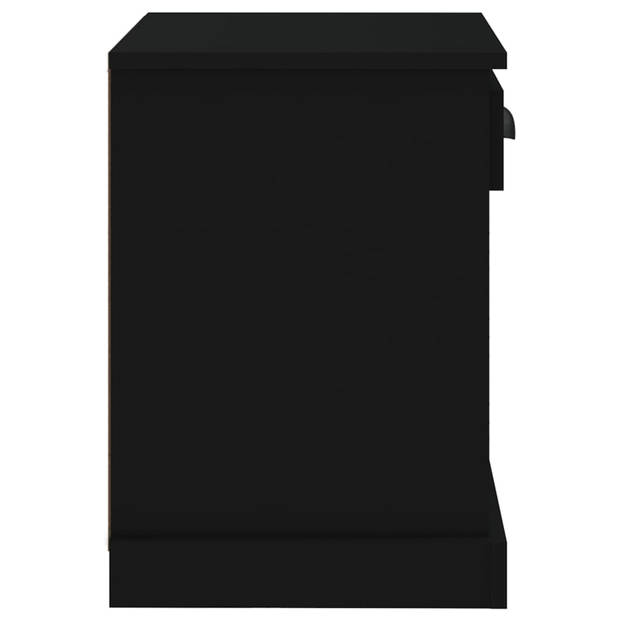 vidaXL Nachtkastje 43x36x50 cm zwart