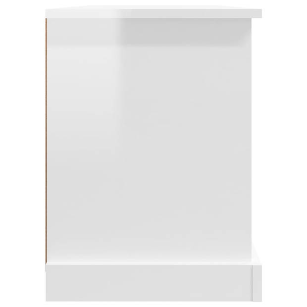 The Living Store TV-meubel - Trendy en praktisch - Opbergruimte- 4 open vakken en 2 lades - 99.5 x 35.5 x 48 cm -