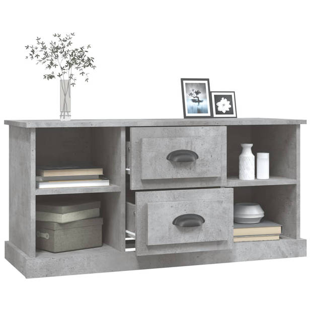 vidaXL Tv-meubel 99,5x35,5x48 cm bewerkt hout betongrijs