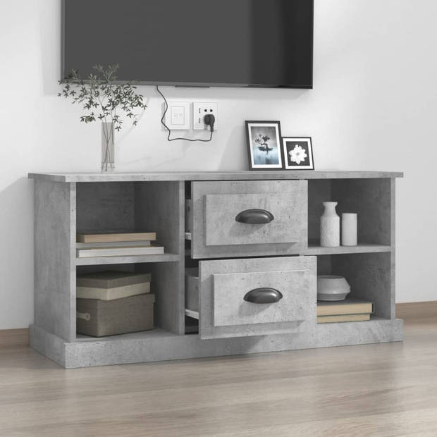 vidaXL Tv-meubel 99,5x35,5x48 cm bewerkt hout betongrijs