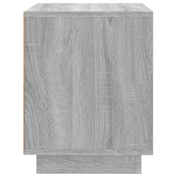 vidaXL Nachtkastje 44x35x45 cm bewerkt hout grijs sonoma eikenkleurig