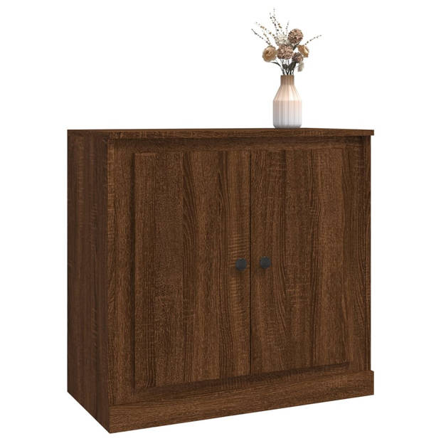 The Living Store Dressoir Vintage - Bijzetkast - 70 x 35.5 x 67.5 cm - Bruineiken