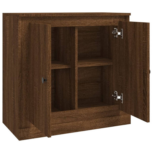 The Living Store Dressoir Vintage - Bijzetkast - 70 x 35.5 x 67.5 cm - Bruineiken