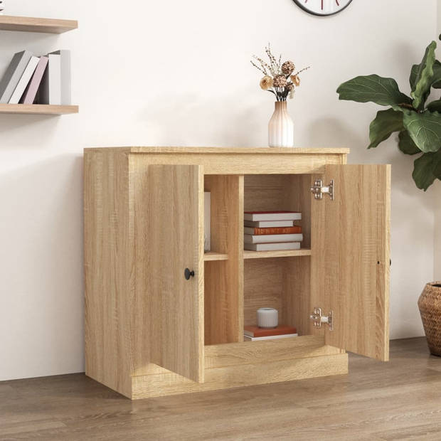 The Living Store Dressoir - Sonoma Eiken - 70 x 35.5 x 67.5 cm - Stabiel en vochtbestendig