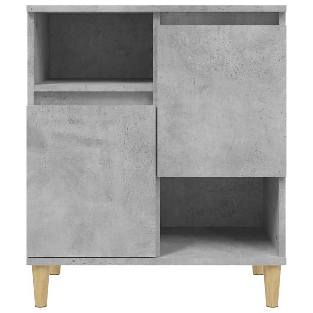 The Living Store Dressoir - Betongrijs - 60 x 35 x 70 cm - Duurzaam bewerkt hout en massief eucalyptushout