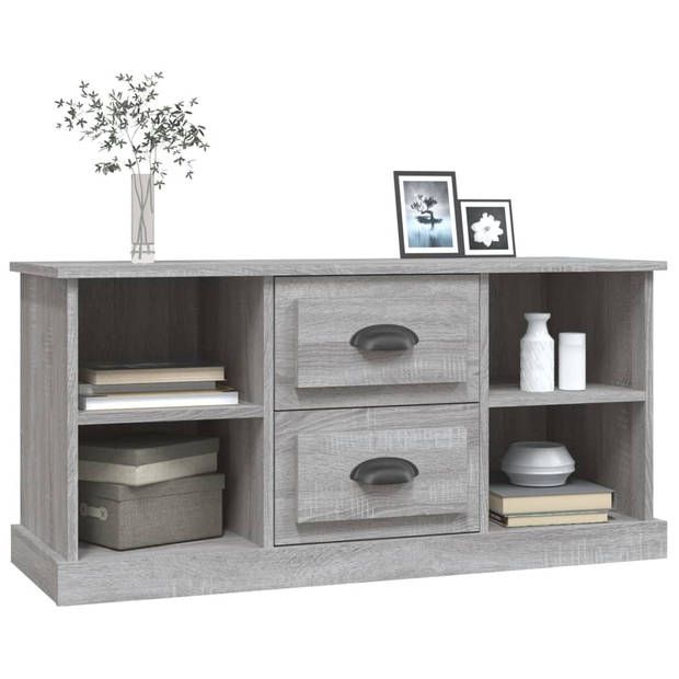 vidaXL Tv-meubel 99,5x35,5x48 cm bewerkt hout grijs sonoma eikenkleur