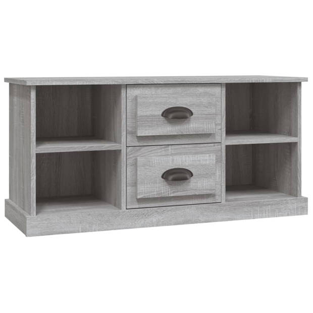 vidaXL Tv-meubel 99,5x35,5x48 cm bewerkt hout grijs sonoma eikenkleur