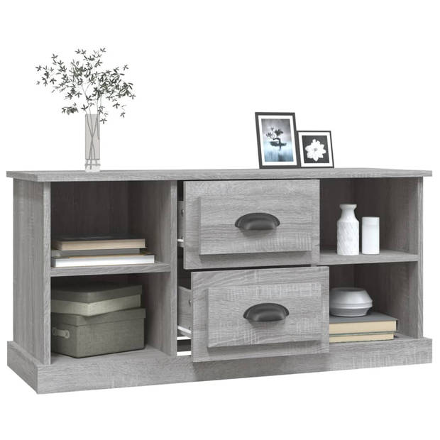 vidaXL Tv-meubel 99,5x35,5x48 cm bewerkt hout grijs sonoma eikenkleur