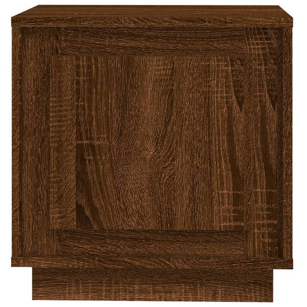 vidaXL Nachtkastje 44x35x45 cm bewerkt hout bruin eikenkleur