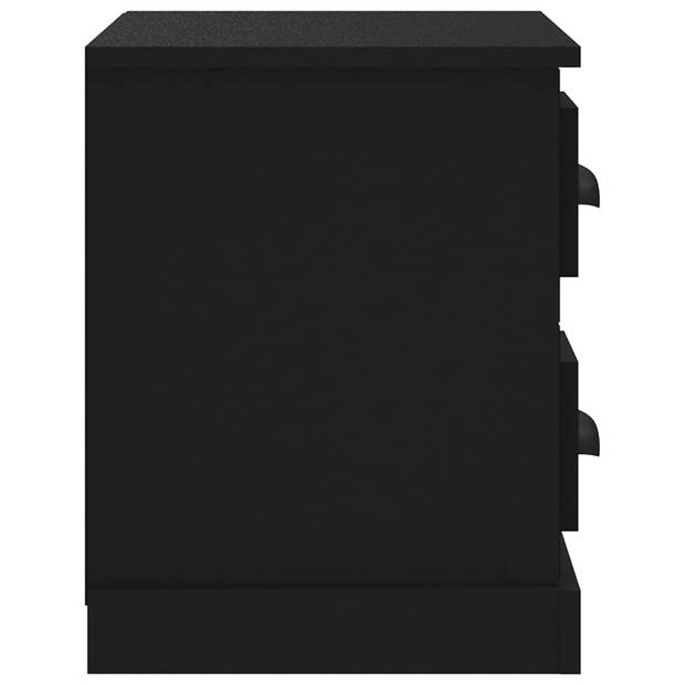 vidaXL Nachtkastje 60x35,5x45 cm zwart