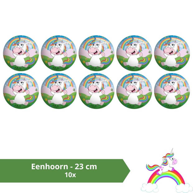 Bal - Voordeelverpakking - Eenhoorn - 23 cm - 10 stuks