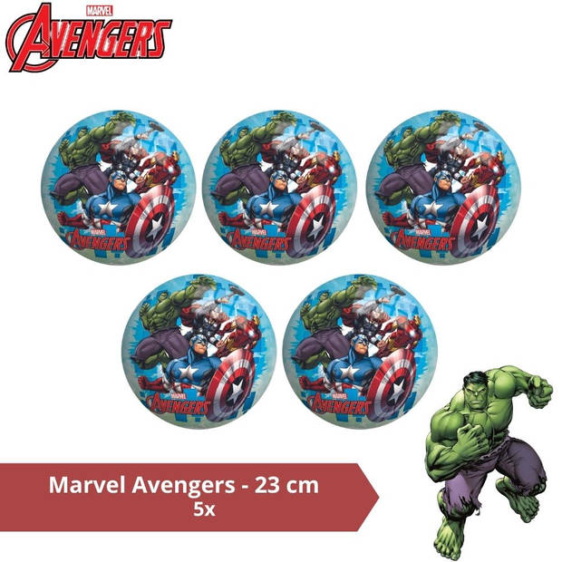 Bal - Voordeelverpakking - Marvel Avengers - 23 cm - 5 stuks