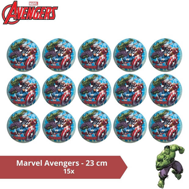 Bal - Voordeelverpakking - Marvel Avengers - 23 cm - 15 stuks