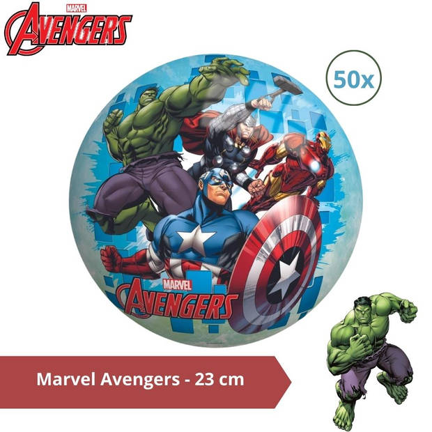 Bal - Voordeelverpakking - Marvel Avengers - 23 cm - 50 stuks