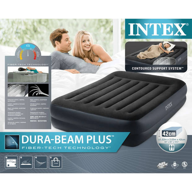 Opblaasmatras Intex Beam Basic Queen 152 x 42 x 203 cm