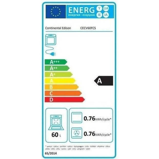 Continic Contineal Cuisinier Edisonale CECV60FCS - 4 Lichten - L58.8 XP61 XH83 cm - Zilver