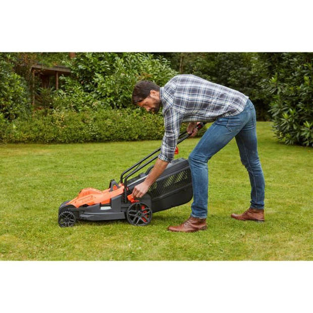 BLACK & DECKER Grasmaaier 38cm 1600W - Fiets met handvat BEMW471BH