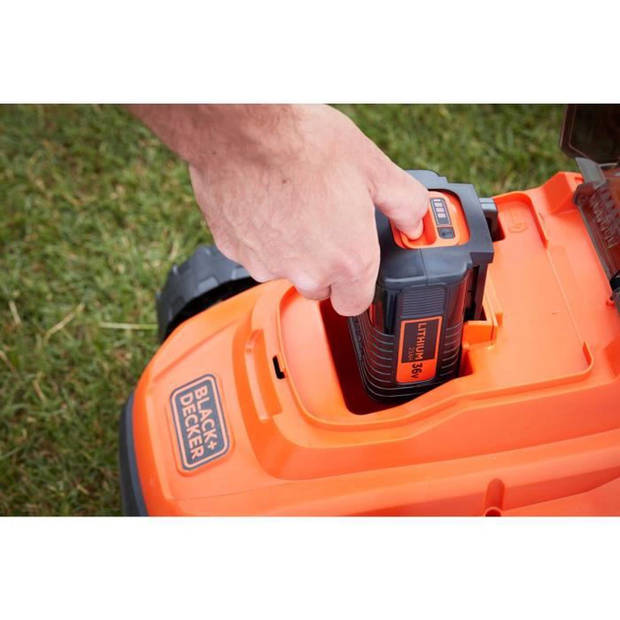 BLACK & DECKER Accu-grasmaaier 33cm LITHIUM 36V - 2,5Ah - 1 batterij -1 oplader - 1 mulchklep - BCMW3336L1-QW