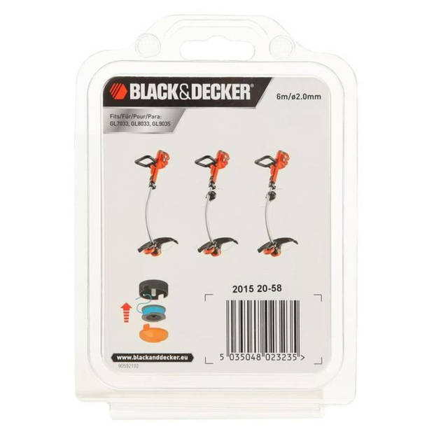 BLACK & DECKER Reflex spoel 6m draad 2mm