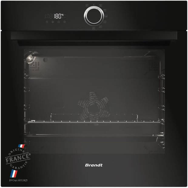 BRANDT BXP5560B - Elektrische ingebouwde multifunctionele heteluchtoven - 73L - Pyrolyse - A + - Zwart