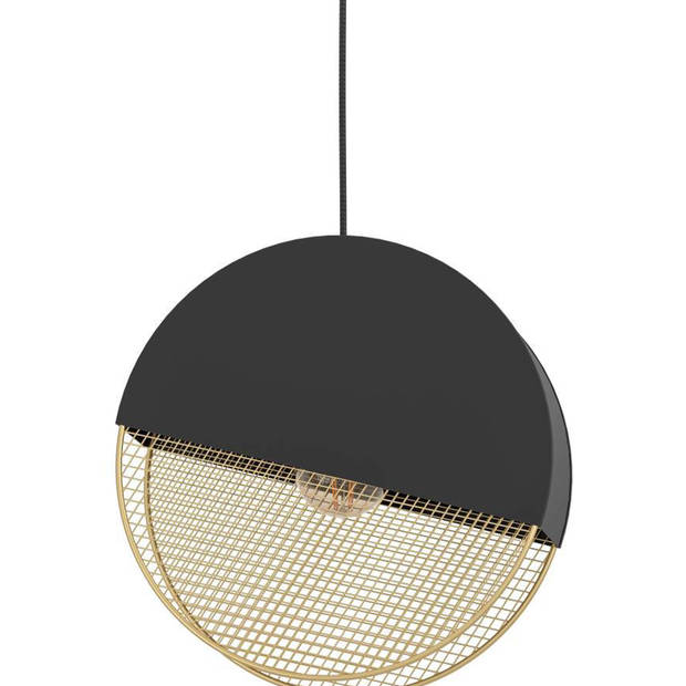 EGLO Mumbles Hanglamp - E27 - 28,5 cm - Zwart/Goud