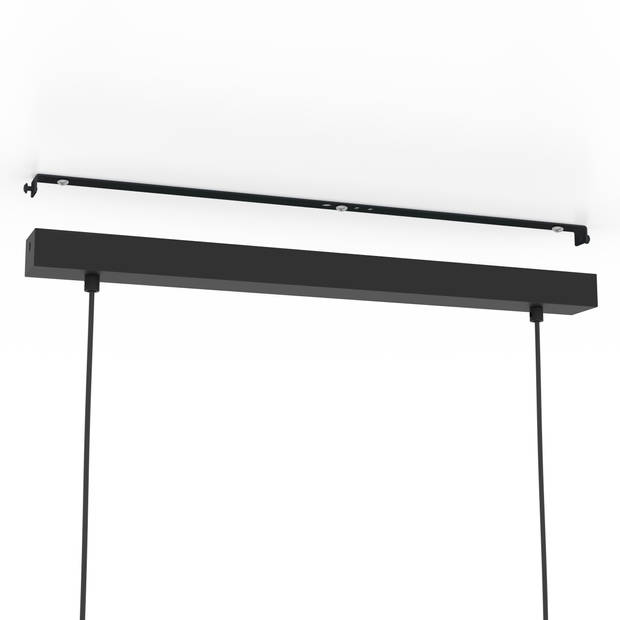 EGLO Plimsoll Hanglamp - E27 - 77 cm - Zwart - Staal/Hout