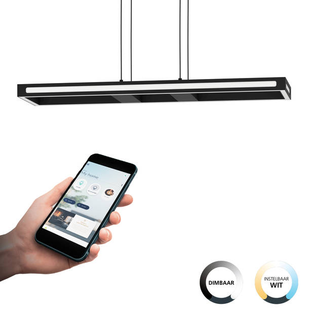 EGLO connect.z Salvilanas-Z Hanglamp - 77 cm - Zwart/Wit - Dimbaar