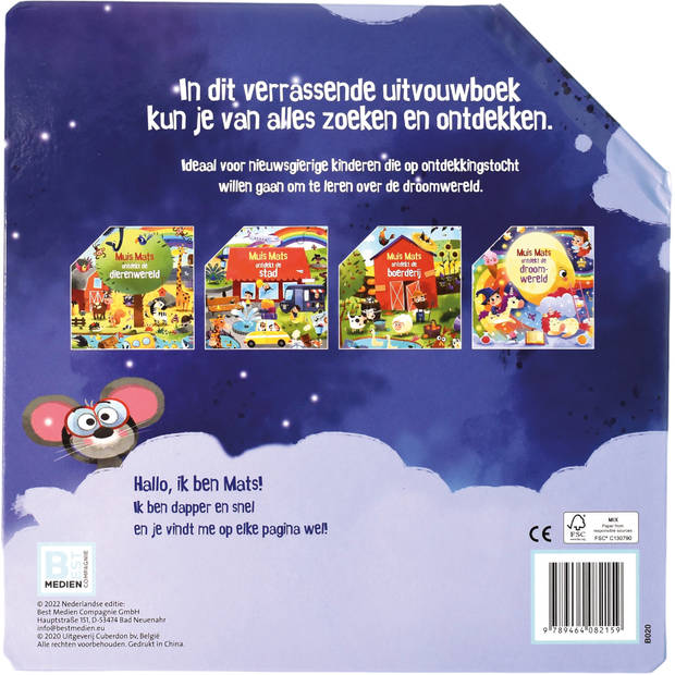 Muis Mats Ondekt De Droomwereld - Uitklapbaar kinderboek, met 5 panoramapagina's